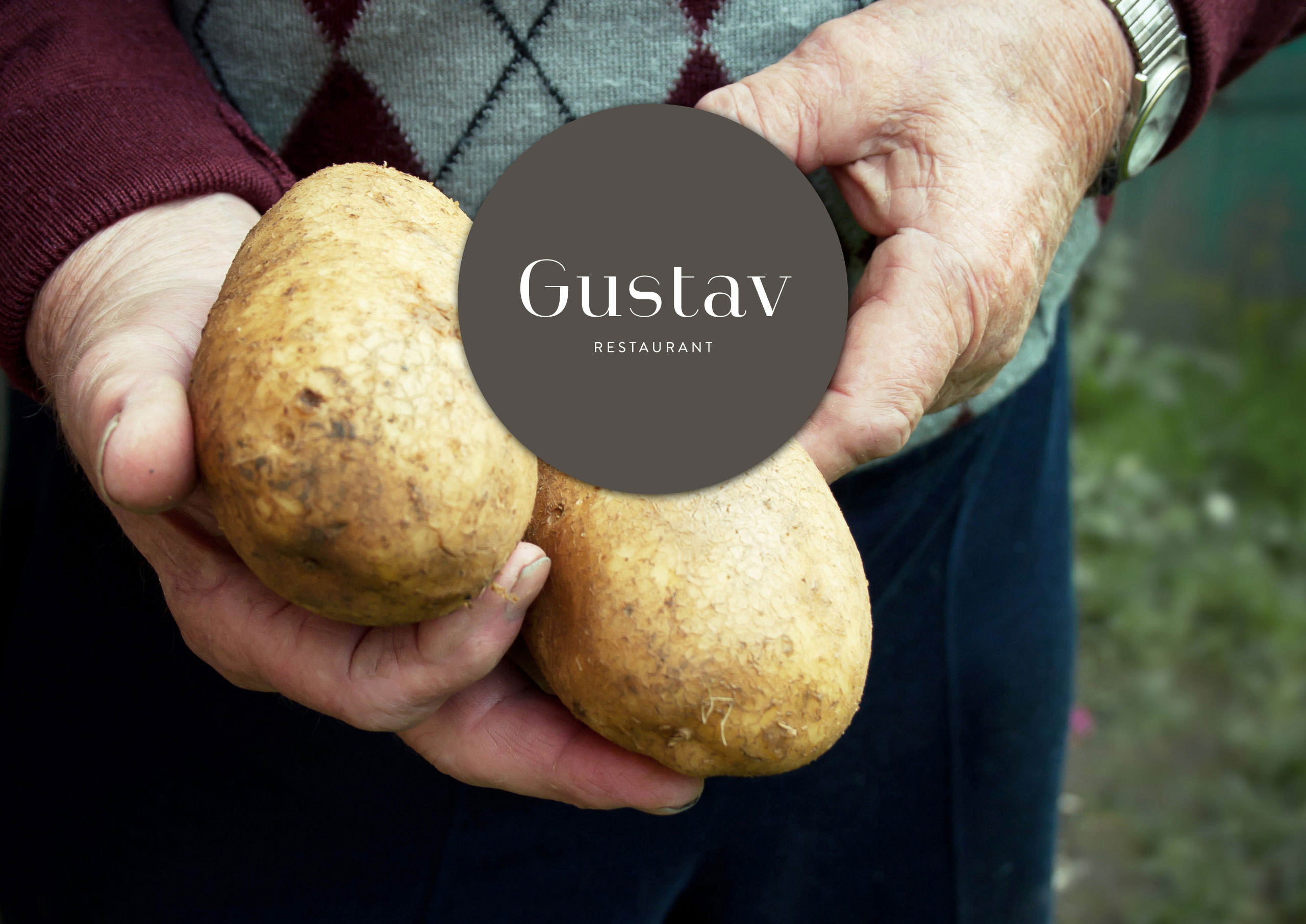 Logo Gustav mit Kartoffelbauer